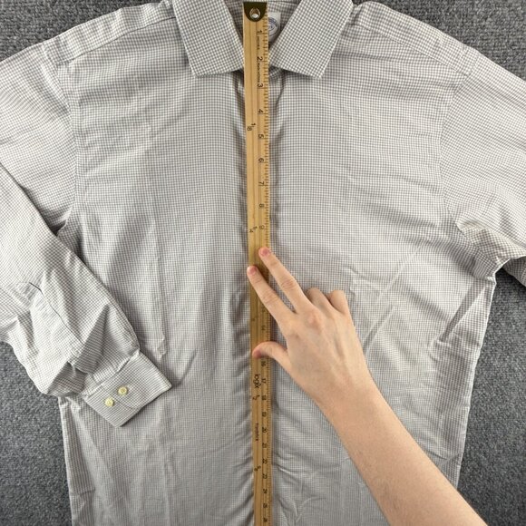 Brooks Brothers Gray 15.5 2/3 Non-Iron Check Cotton Button Up Shirt Men Adult - Picture 3 of 15